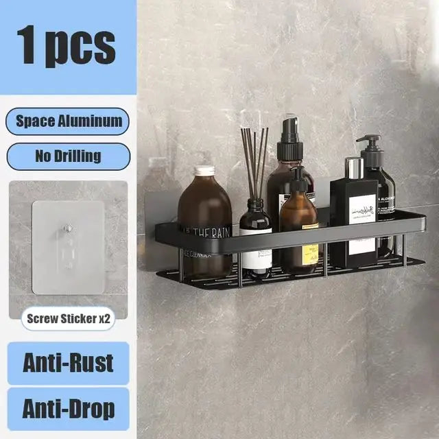 Renter-friendly shower caddy