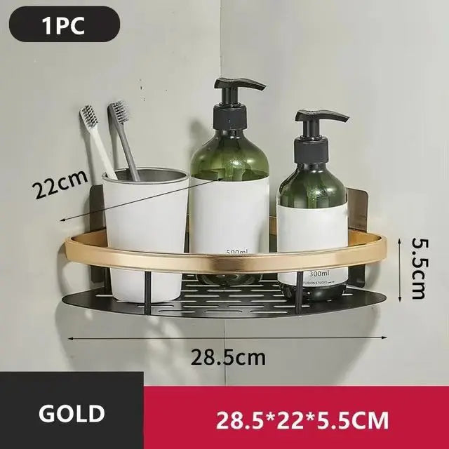 Renter-friendly shower caddy
