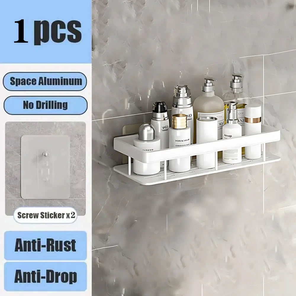Renter-friendly shower caddy