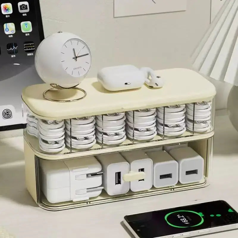 Compact desktop cable tray