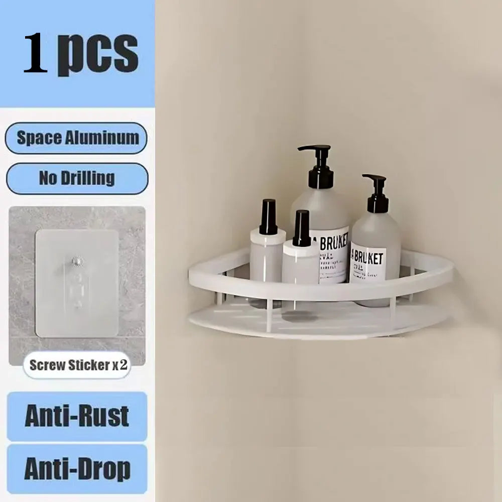 Renter-friendly shower caddy