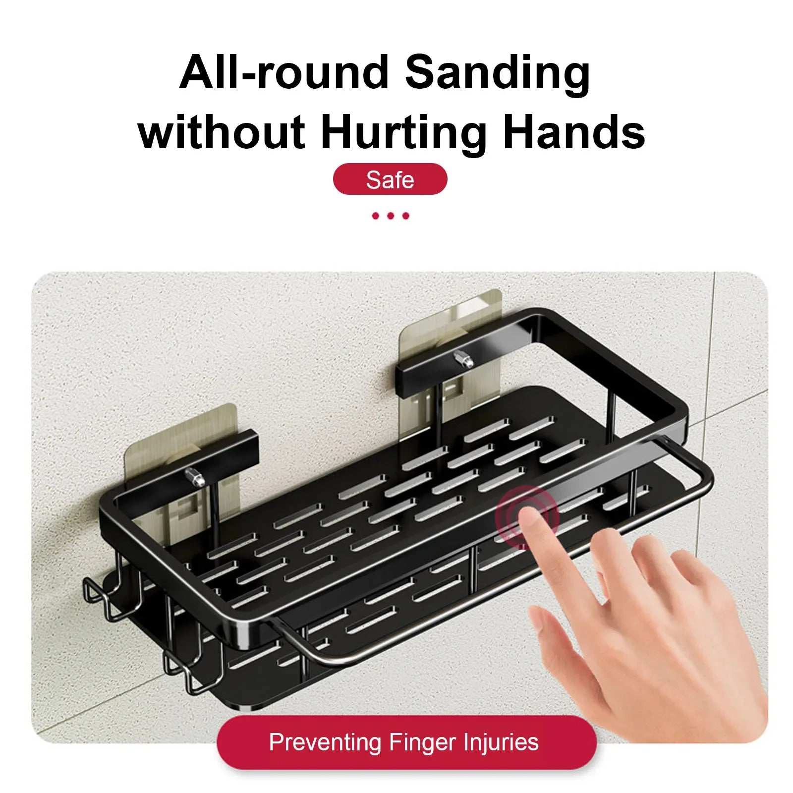Renter-friendly shower caddy