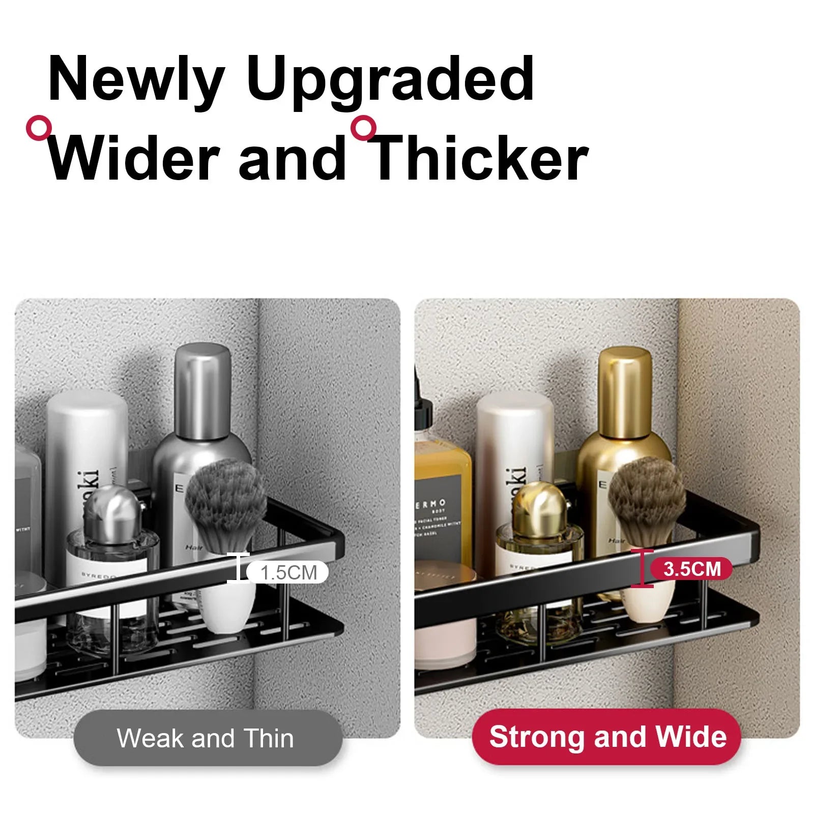 Renter-friendly shower caddy