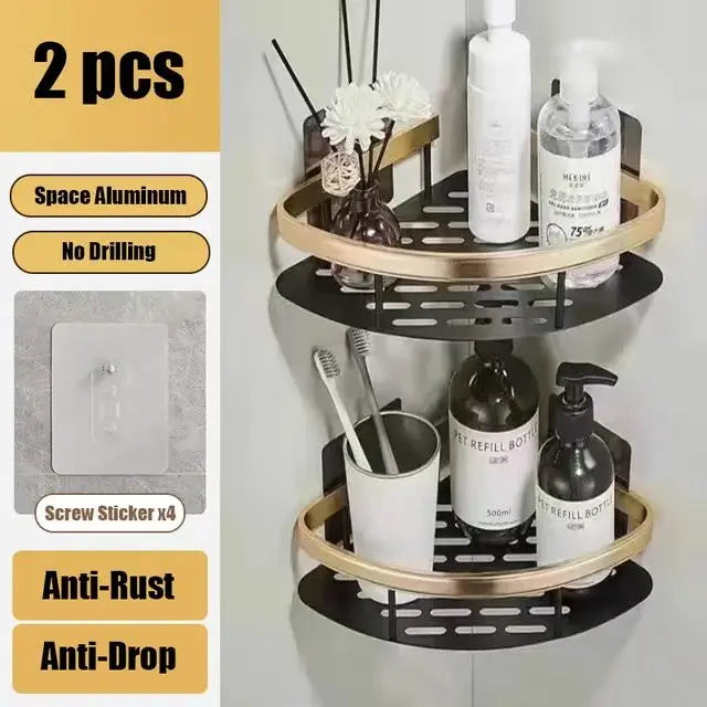 Renter-friendly shower caddy