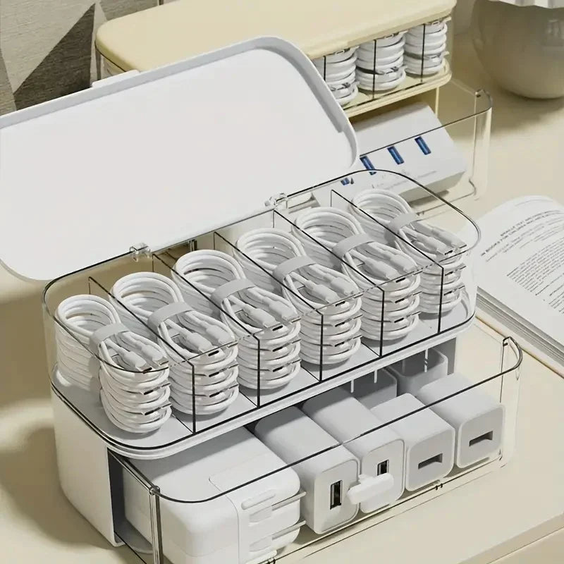Compact desktop cable tray