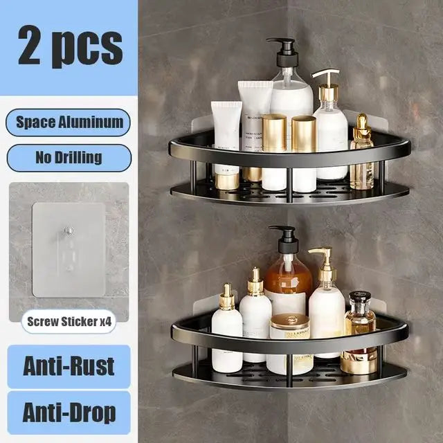 Renter-friendly shower caddy