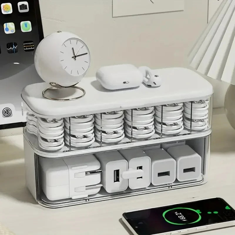 Compact desktop cable tray