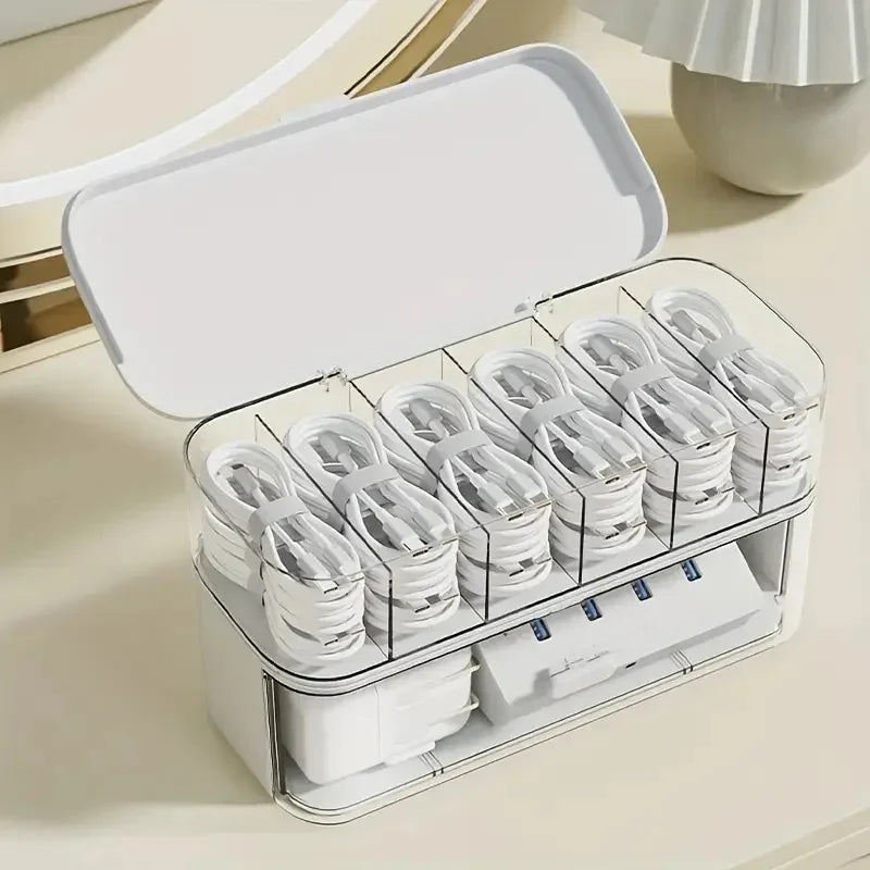 Compact desktop cable tray